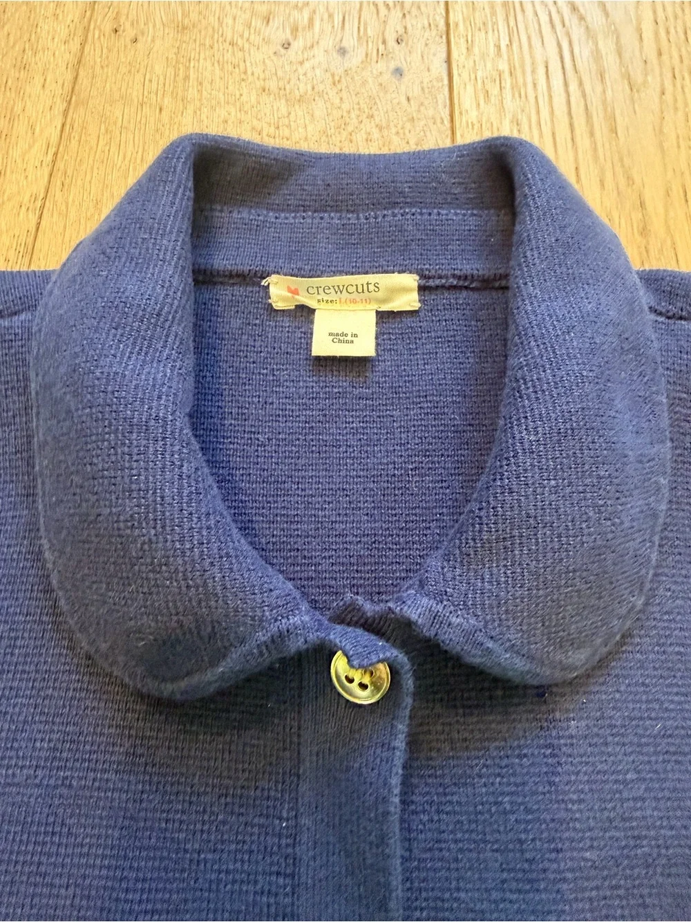 Crewcuts Navy Knit Button-Front Jacket with Patch Pockets